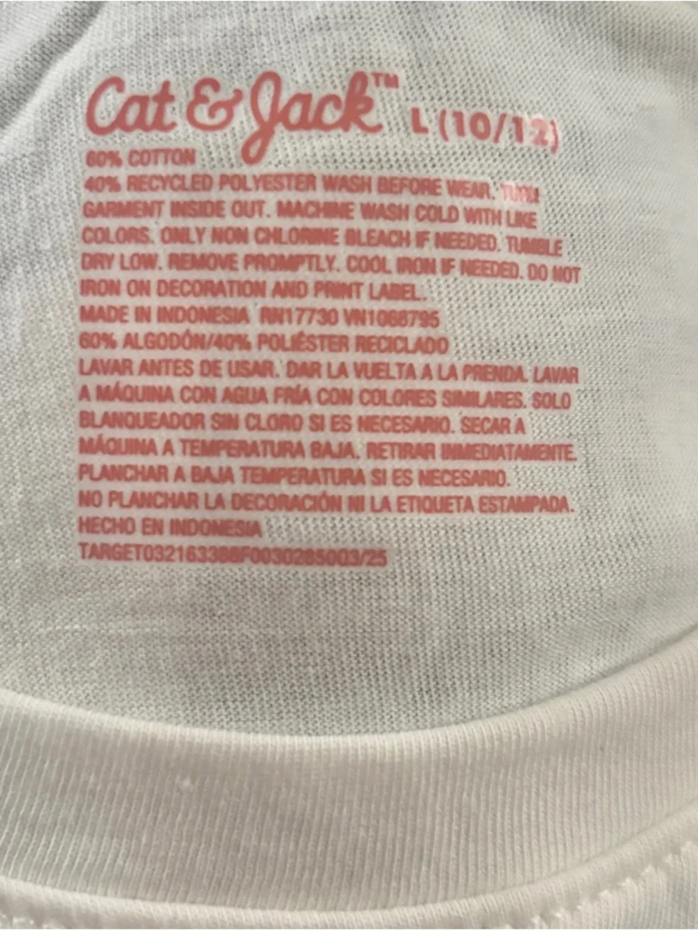 Cat & Jack White Long Sleeve Tee with Green and Pink Sequin Glasses - Picture 8 of 8